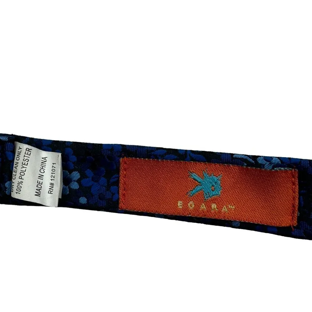 Egara Blue Distsy All-Over Floral Print Men's Bowtie